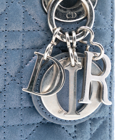 Pre-Loved Dior Mini Iridescent Lambskin Cannage Lady Dior - Picture 5 of 8